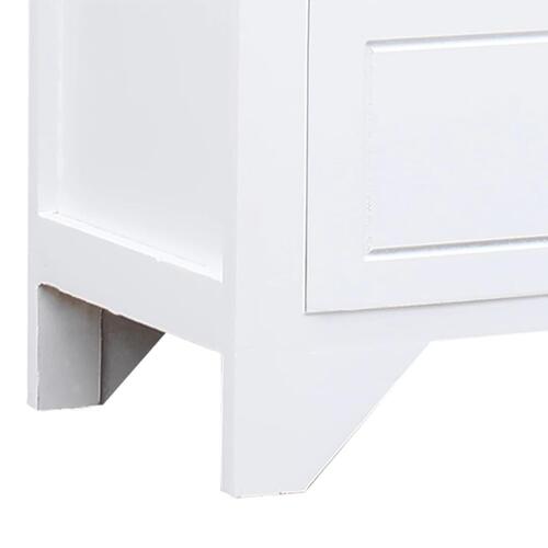 Tv-skab 108x30x40 cm massivt kejsertræ hvid