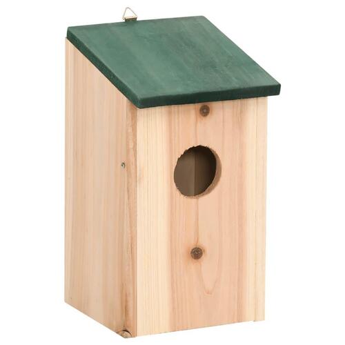 Fuglehuse 10 stk. 12x12x22 cm massivt fyrretræ