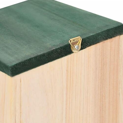 Fuglehuse 10 stk. 12x12x22 cm massivt fyrretræ