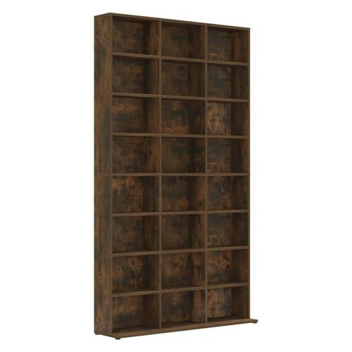 Reol 102x23x177,5 cm konstrueret træ røget egetræsfarve