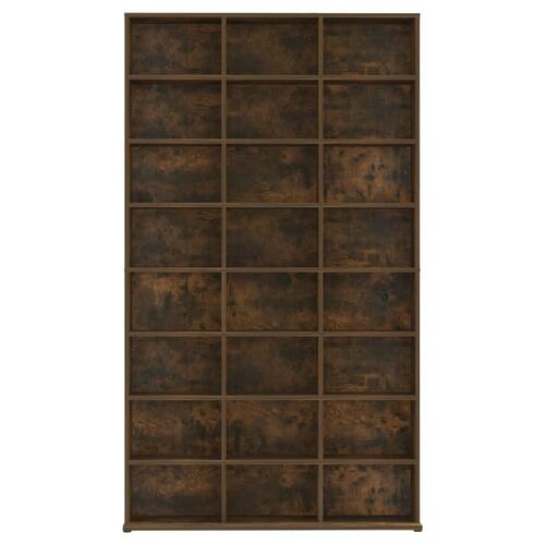 Reol 102x23x177,5 cm konstrueret træ røget egetræsfarve