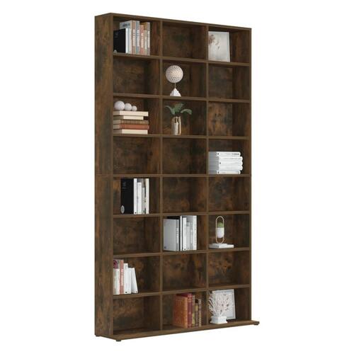 Reol 102x23x177,5 cm konstrueret træ røget egetræsfarve