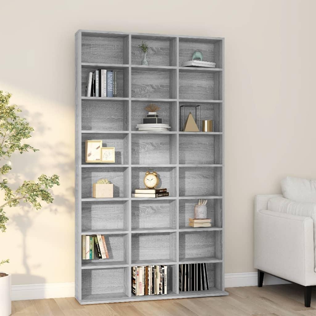 Reol 102x23x177,5 cm konstrueret træ grå sonoma-eg