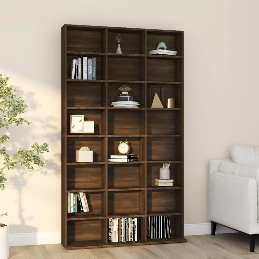 Reol 102x23x177,5 cm konstrueret træ brun egetræsfarve