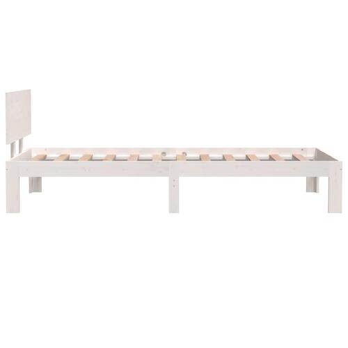Sengeramme 75x190 cm Small Single massivt træ hvid