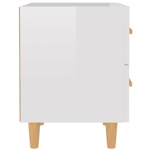 Sengebord 40x35x47,5 cm 2 stk. hvid højglans