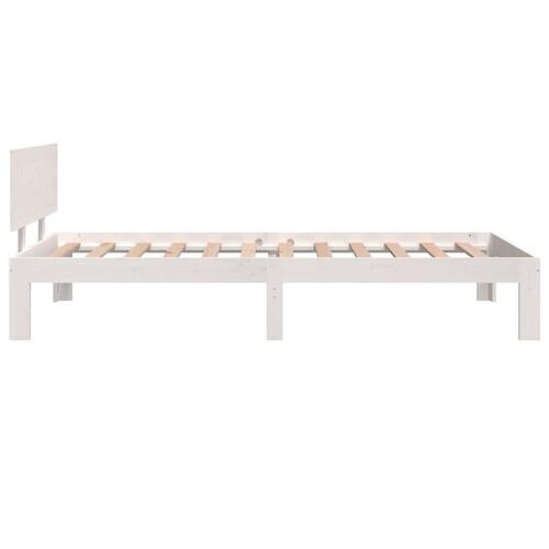 Sengeramme 90x190 cm Single massivt træ hvid