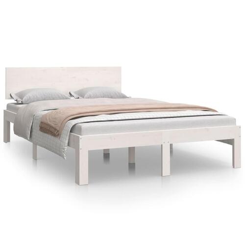 Sengeramme 120x190 cm Small Double massivt træ hvid