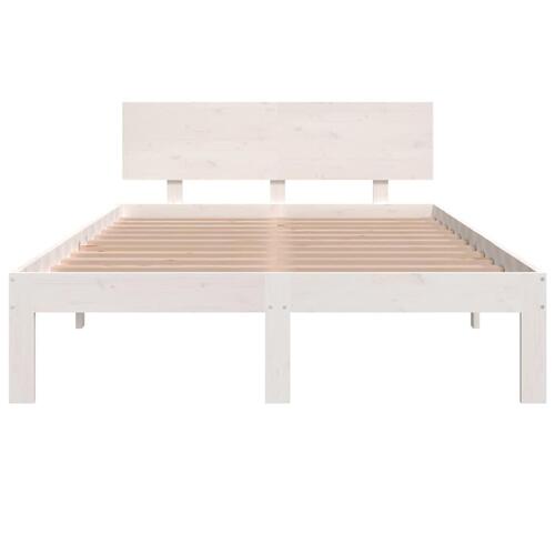 Sengeramme 120x190 cm Small Double massivt træ hvid