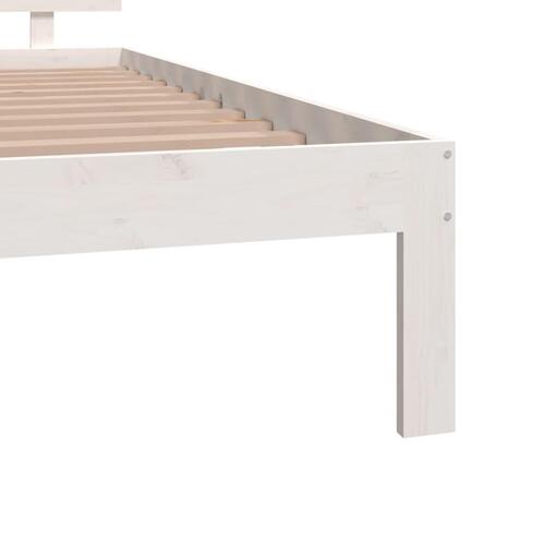 Sengeramme 120x190 cm Small Double massivt træ hvid