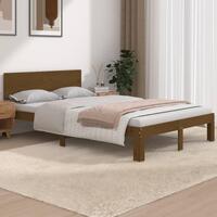 Sengeramme 120x190 cm Small Double massivt træ gyldenbrun