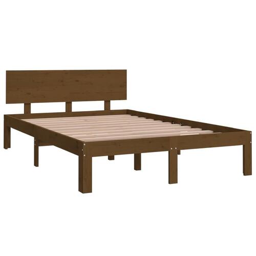 Sengeramme 120x190 cm Small Double massivt træ gyldenbrun
