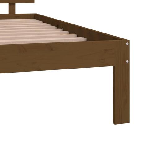 Sengeramme 120x190 cm Small Double massivt træ gyldenbrun