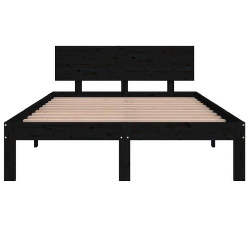 Sengeramme 120x190 cm Small Double massivt træ sort