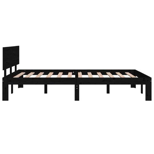Sengeramme 120x190 cm Small Double massivt træ sort