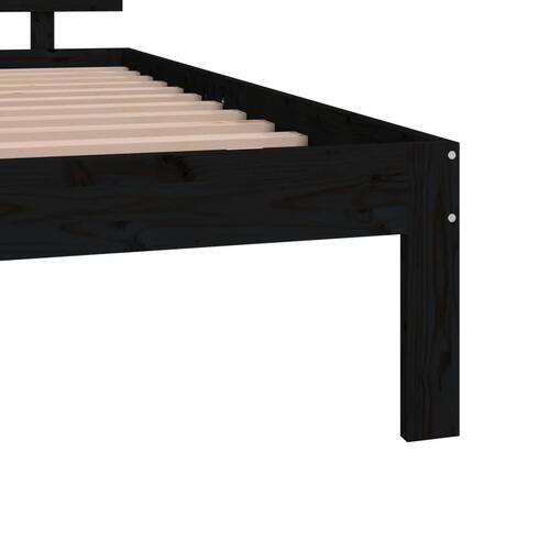 Sengeramme 120x190 cm Small Double massivt træ sort