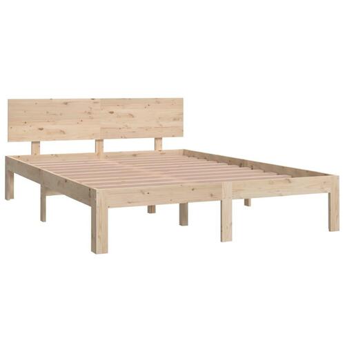 Sengeramme 135x190 cm massivt træ