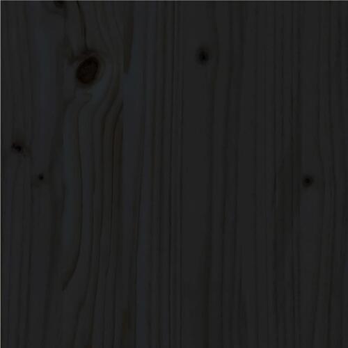 Sengeramme 135x190 cm Double massivt fyrretræ sort
