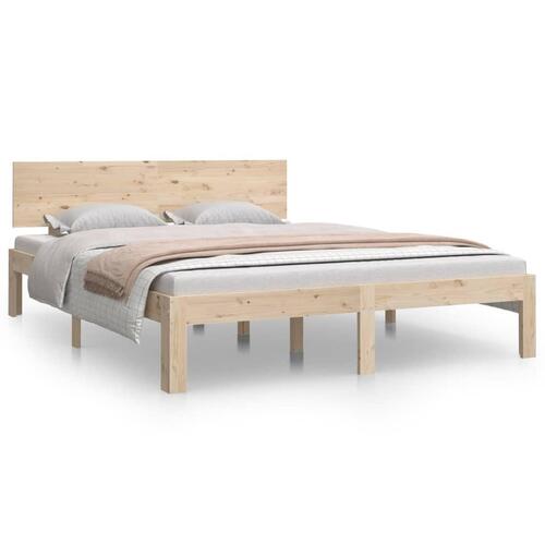 Sengeramme 140x190 cm massivt fyrretræ