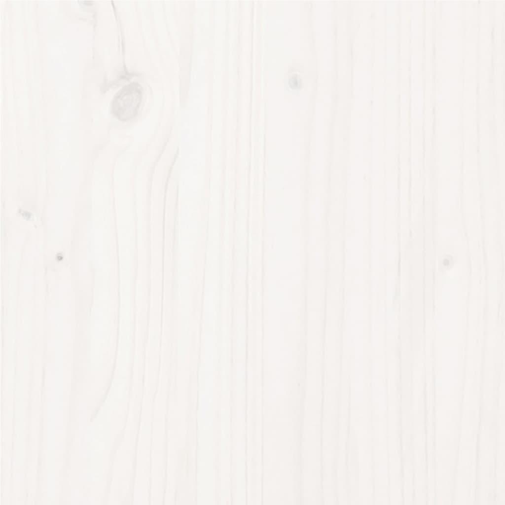 Sengeramme 140x190 cm massivt fyrretræ hvid
