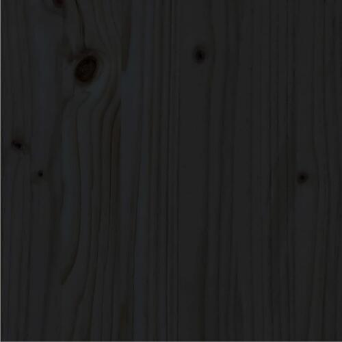 Sengeramme 140x190 cm massivt fyrretræ sort