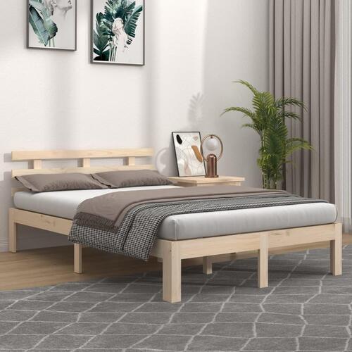 Sengeramme 135x190 cm massivt træ