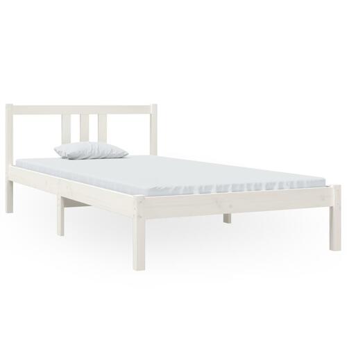 Sengeramme 100x200 cm massivt træ hvid