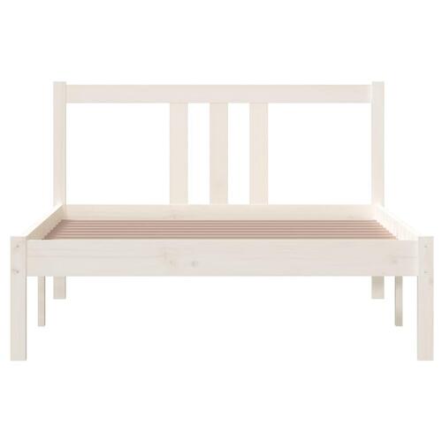 Sengeramme 100x200 cm massivt træ hvid