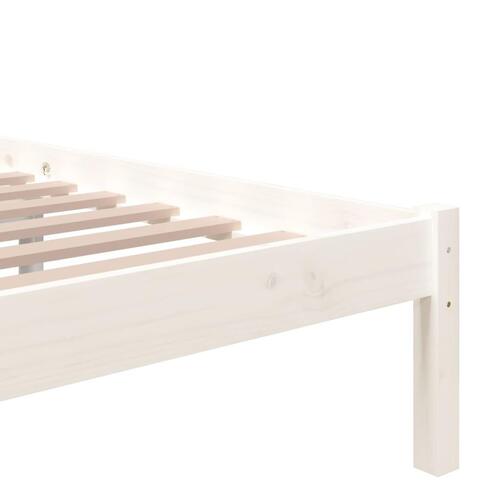Sengeramme 100x200 cm massivt træ hvid