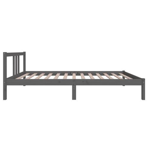 Sengeramme 100x200 cm massivt træ grå