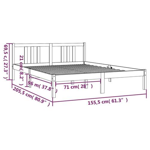 Sengeramme 150x200 cm massivt træ