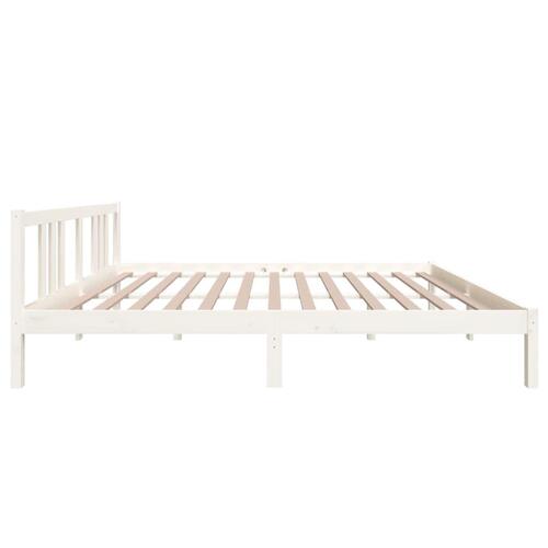 Sengeramme 160x200 cm massivt træ hvid
