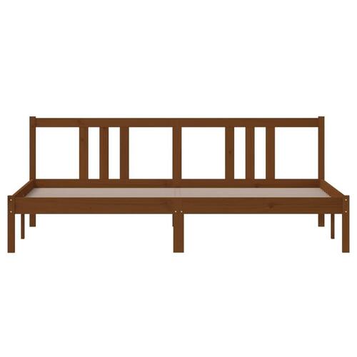 Sengeramme 180x200 cm Super King massivt træ gyldenbrun