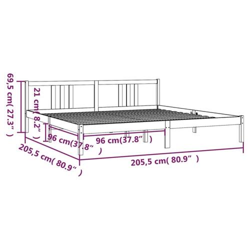 Sengeramme 200x200 cm massivt træ