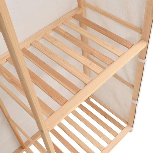 Tøjgarderobe i 3 niveauer 110x40x170 cm