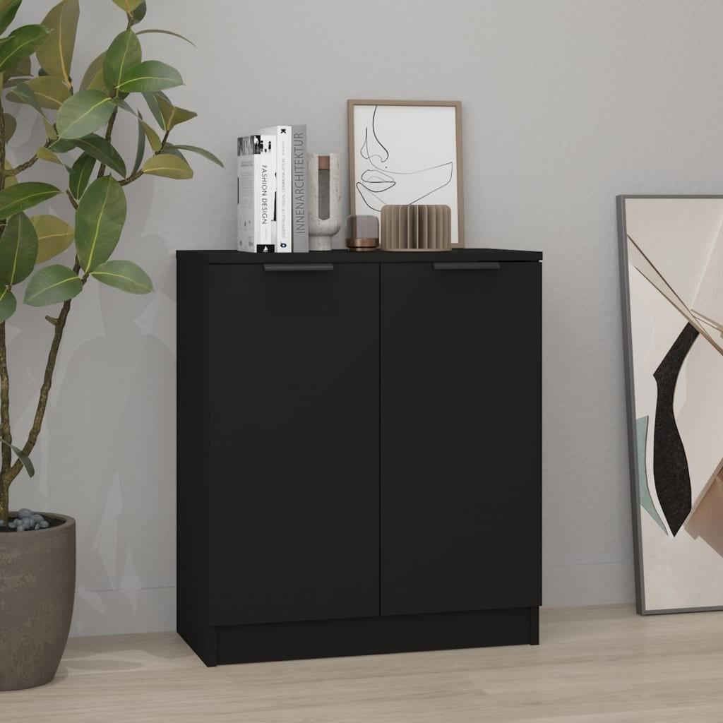 Skænk 60x30x70 cm konstrueret træ sort