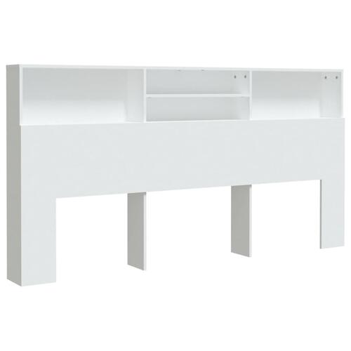Sengegavl med opbevaring 200x19x103,5 cm hvid