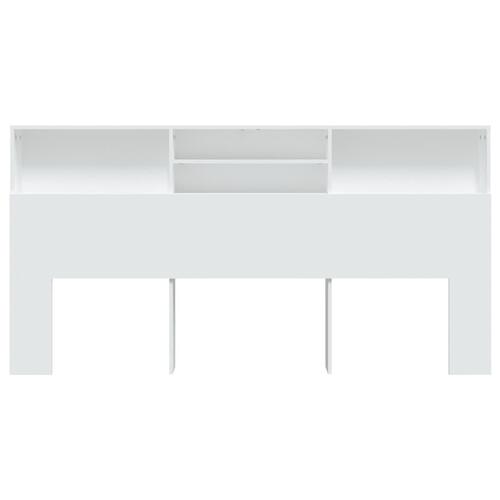 Sengegavl med opbevaring 200x19x103,5 cm hvid