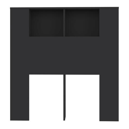 Sengegavl med opbevaring 100x18,5x104,5 cm sort