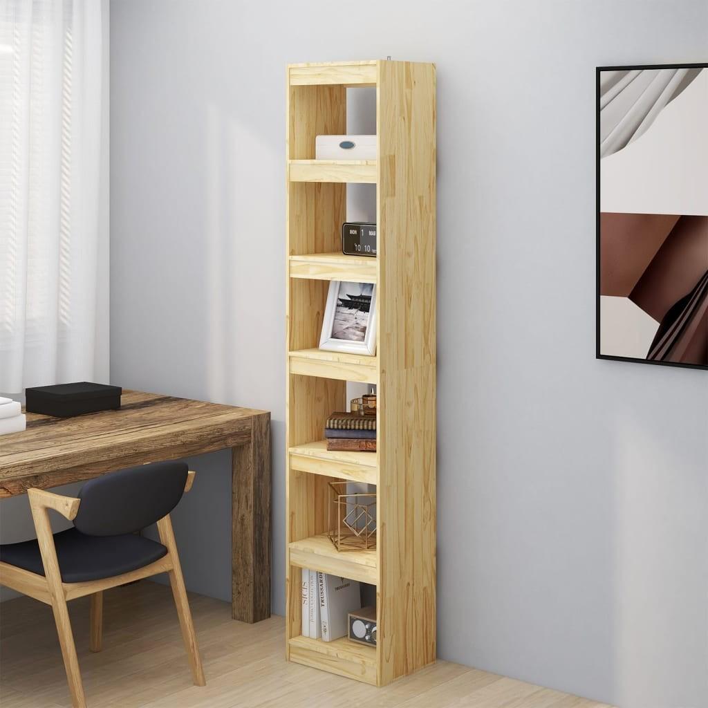 Bogreol/rumdeler 40x30x199 cm massivt fyrretræ