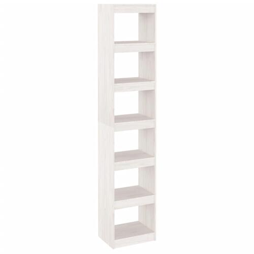Bogreol/rumdeler 40x30x199 cm massivt fyrretræ hvid