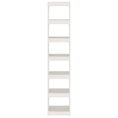 Bogreol/rumdeler 40x30x199 cm massivt fyrretræ hvid