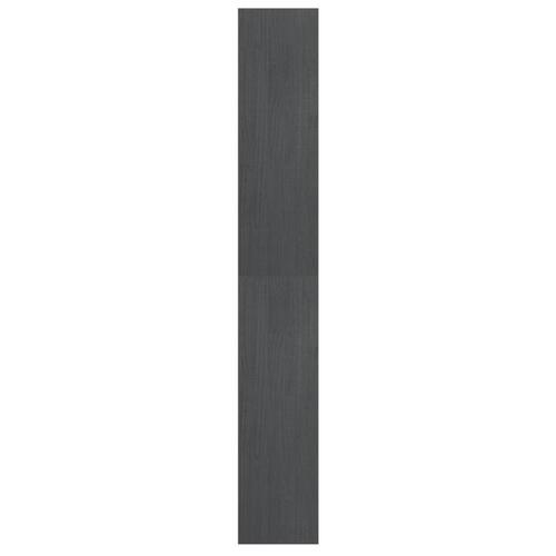 Bogreol/rumdeler 40x30x199 cm massivt fyrretræ grå