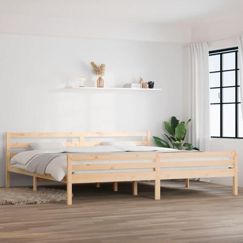 Sengeramme uden madras 200x200 cm massivt træ