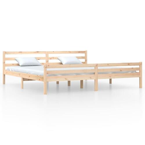 Sengeramme uden madras 200x200 cm massivt træ