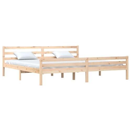 Sengeramme uden madras 200x200 cm massivt træ