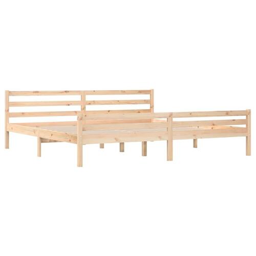 Sengeramme uden madras 200x200 cm massivt træ