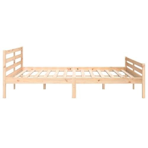 Sengeramme uden madras 200x200 cm massivt træ