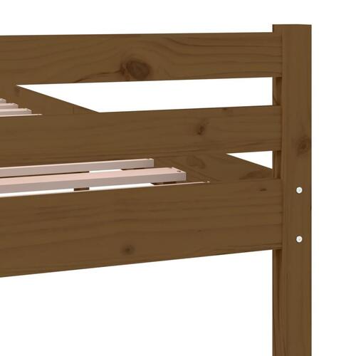 Sengeramme 75x190 cm Small Single massivt træ gyldenbrun