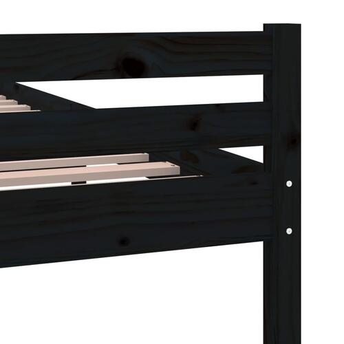 Sengeramme 90x200 cm massivt træ sort